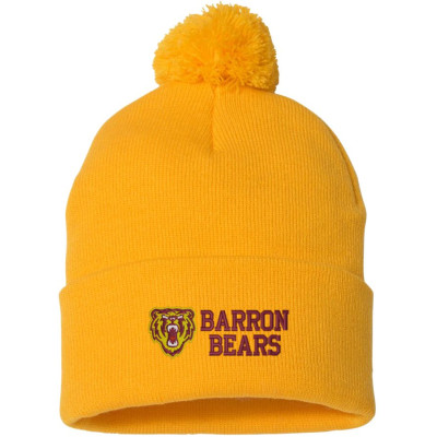 Barron Bears Pom-Pom Cuffed Beanie